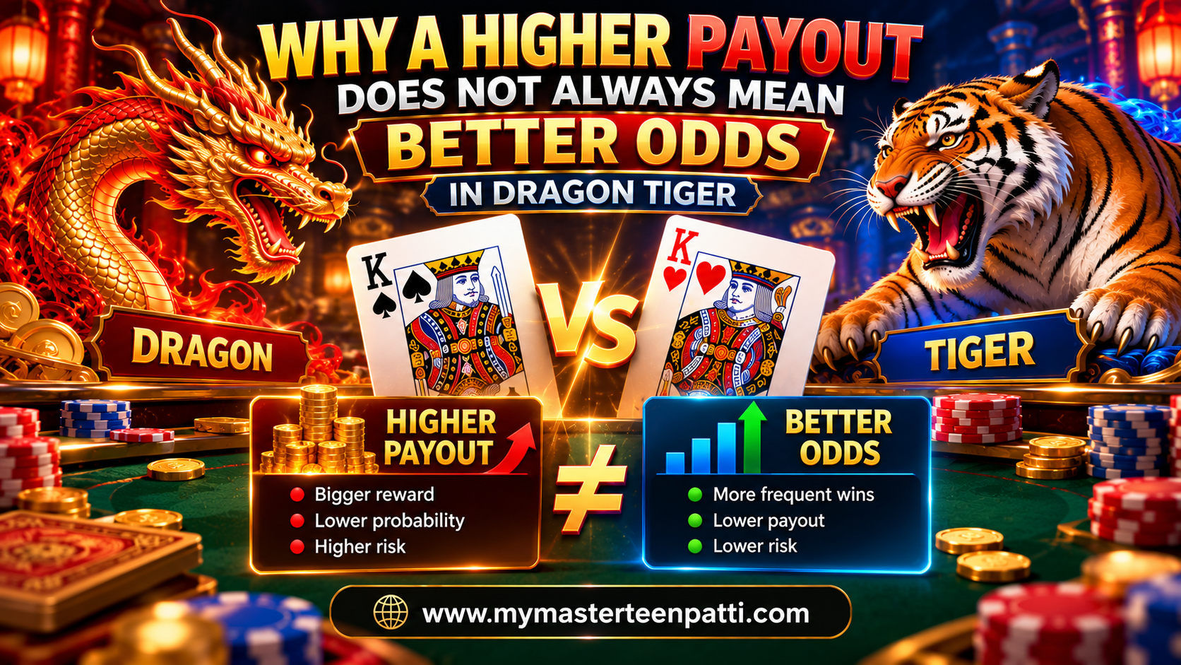 Dragon Tiger Payouts Versus Odds